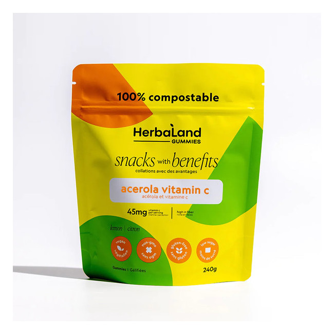허벌랜드 아세롤라 비타민C 45mg 구미 비건간식 240g