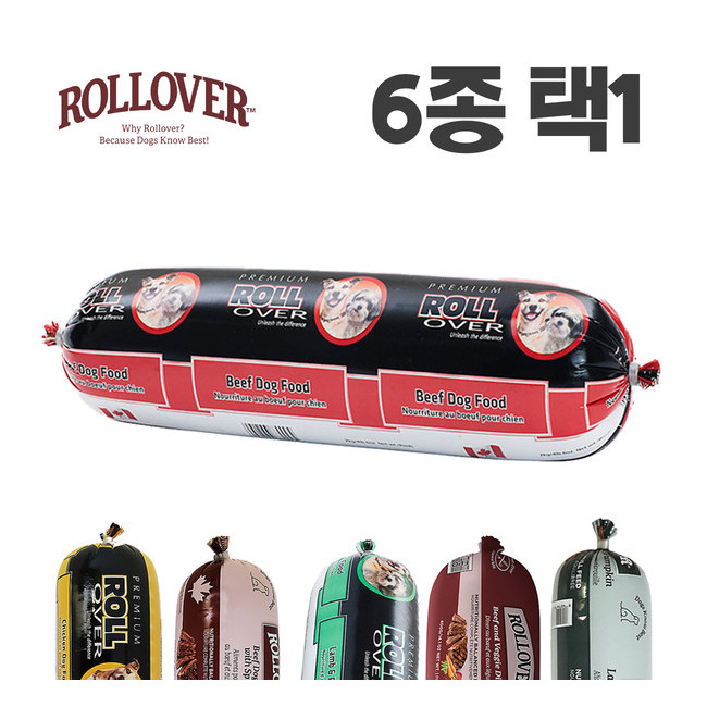 Rollover 롤오버 프리미엄 강아지 간식 사료 6종 택1