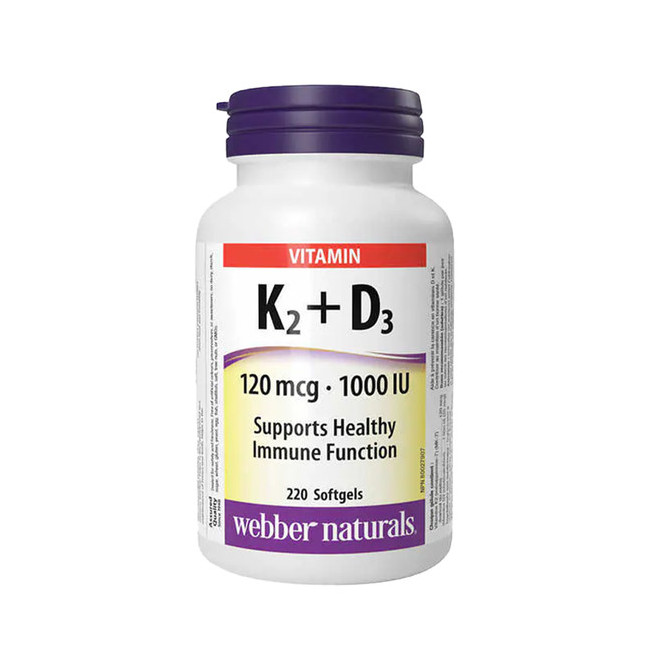 웨버네추럴스 비타민 K2 D3 120mcg 220정 대용량