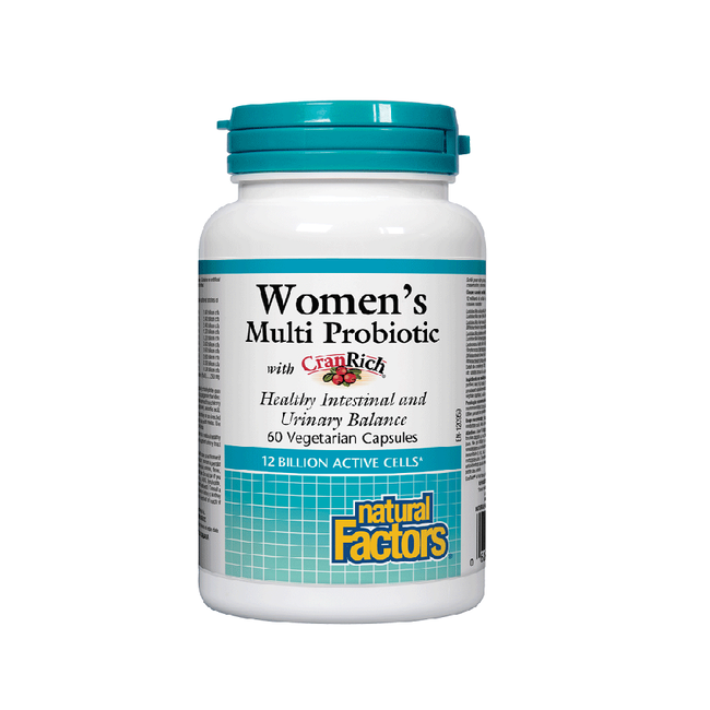 내추럴팩터스 여성용 멀티 프로바이오틱 크랜베리 함유 120억 활성세포 60정(Natural Factors Probiotic)