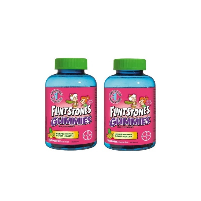 2병세트 플린스톤 키즈 멀티비타민 츄어블 150정 어린이 종합 미네랄 비타민 영양제 Flintstones Complete Multivitamins - 150 Chewable Tablets