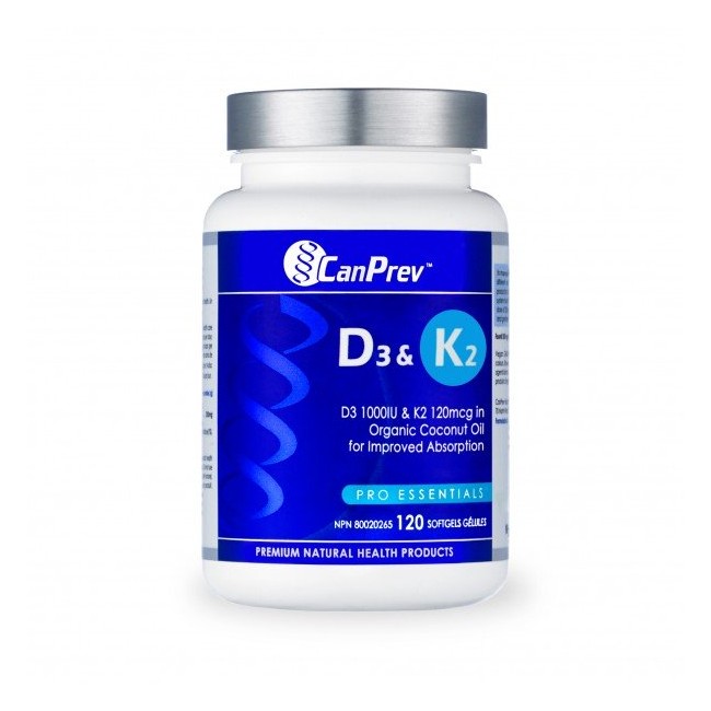 캔프레브 비타민 D3+K2 120정 (CanPrev Vitamin D3+K2 120caps)
