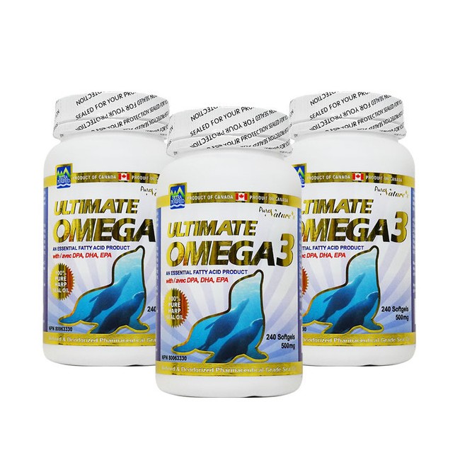 3병 PNC 얼티메이트 피쉬 오메가3 500mg 240캡슐
