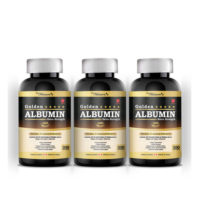 (PNC)3SET고단백질 먹는 알부민 순수성분 피로 기력 에너지 영양제 200정(PNC Canada Extra Strength Golden Albumin)