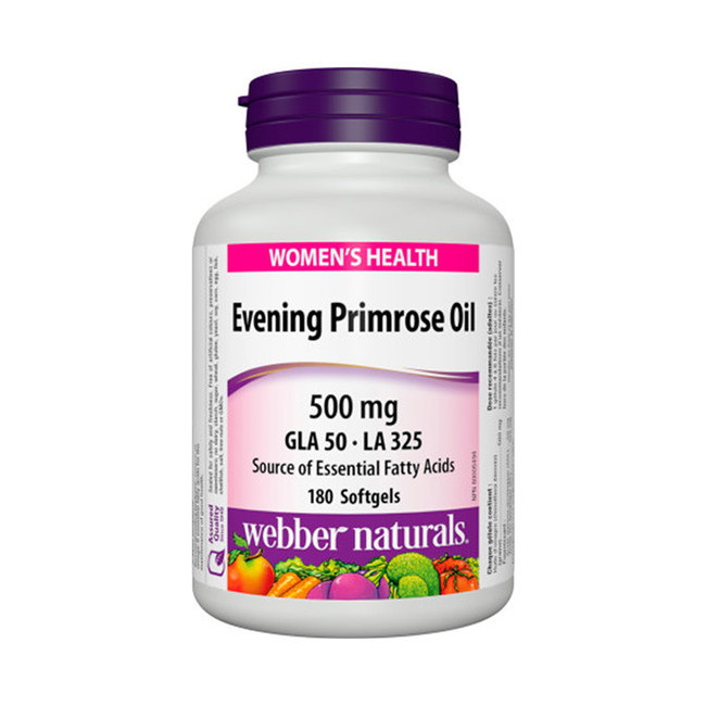 웨버네츄럴스 여성 달맞이꽃 종자유 오일 500mg 감마리놀렌산 180정