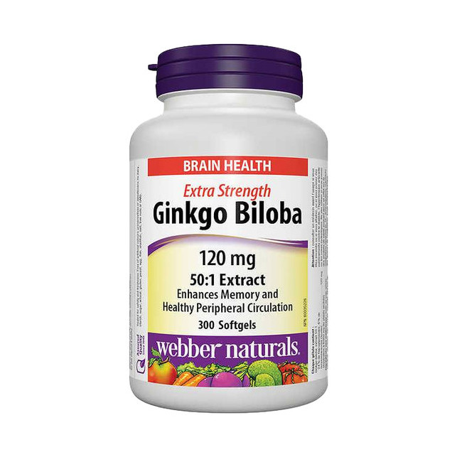 웨버네추럴스 징코 빌로바 고함량 은행나무 추출물 120mg 300정