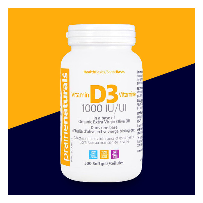 Prairie Naturals 코스트코 비타민 D3 1000IU 500정