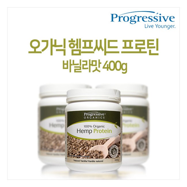 프로그레시브 오가닉 헴프씨드 프로틴 400g 바닐라맛 (PROGRESSIVE - ORGANIC HEMP PROTEIN)