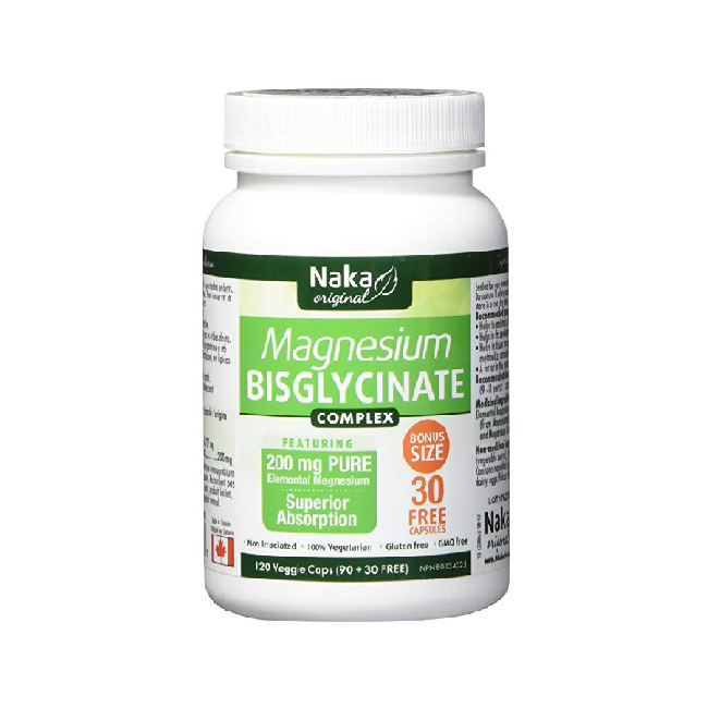 나카 Naka Magnesium Biscglycinate 200mg 120vcps