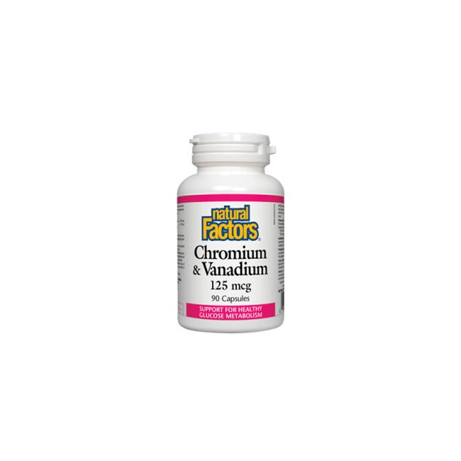 내추럴팩터스 크로뮴 바나듐 125mcg 90정 (Natural Factors Chromium & Vanadium)