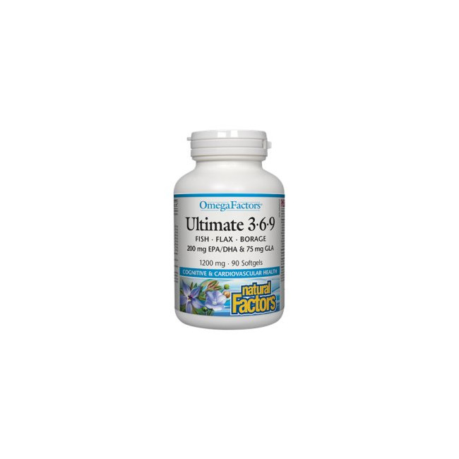 내추럴팩터스 얼티밋369 피쉬오일 오메가3,5 아마씨 90정 (Natural Factors Ultimate 3 6 9)