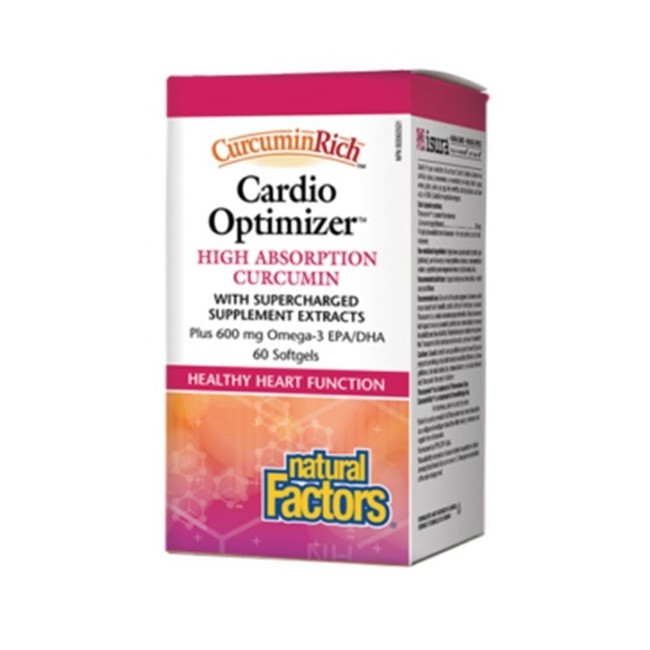 내추럴팩터스 카디오 옵티마이저 고흡수커큐민 60정 (Natural Factors Cardio Optimizer)