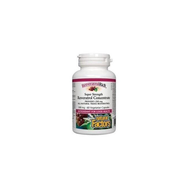 내추럴팩터스 레스베라트롤 리치 농축액 500mg 60정 (Natural Factors ResveratrolRich)