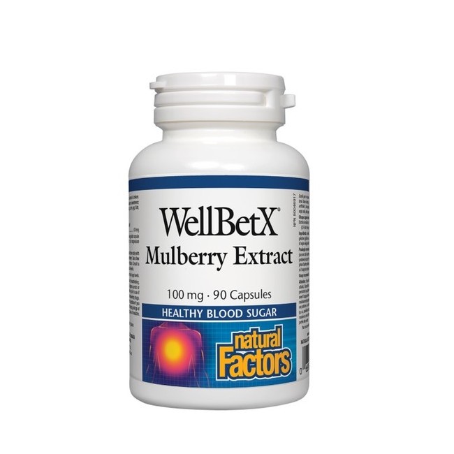 내추럴팩터스 웰벳엑스 멀베리 추출물 100mg 90정 (Natural Factors WellBetX® Mulberry Extract)