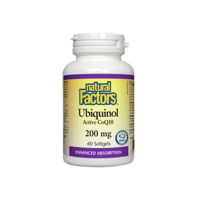 내추럴팩터스 유비퀴놀 액티브 CoQ10 200mg 60정 (Ubiquinol Active CoQ10)