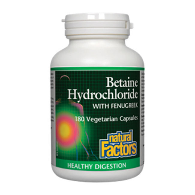 내추럴팩터스 베타인 하이드로클로라이드 180정 (Natural Factors Betaine Hydrochloride with Fenugreek)