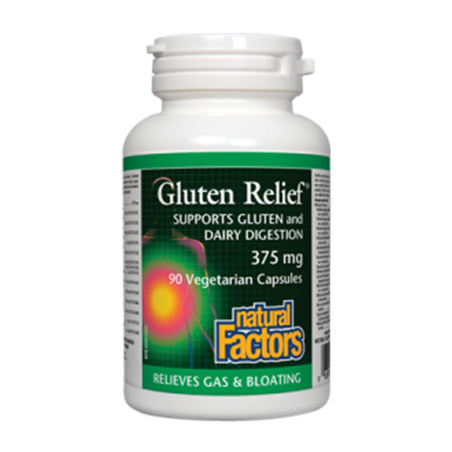 내추럴팩터스 글루텐 릴리프 375mg 90정 (Natural Factors Gluten Relief)