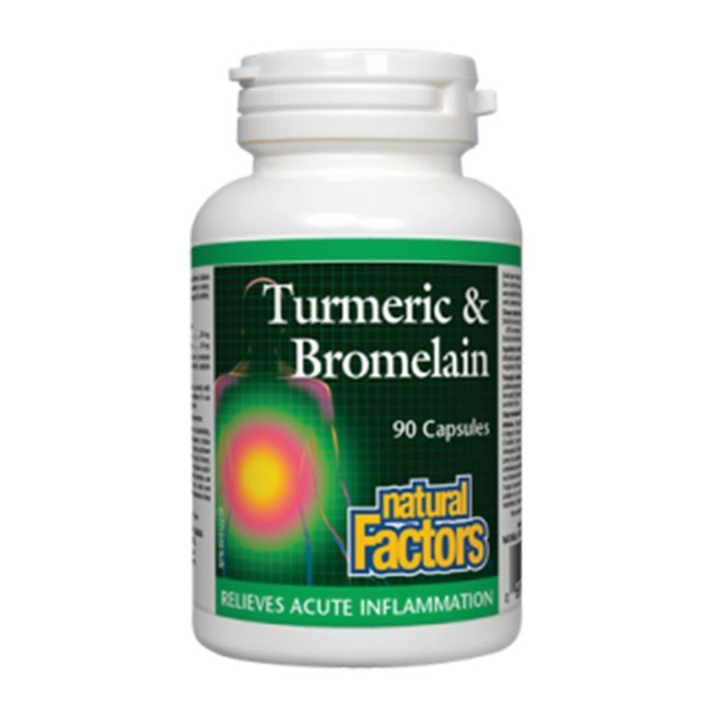 내추럴팩터스 터메릭 & 브로멜라인 90정 (Natural Factors Turmeric & Bromelain)