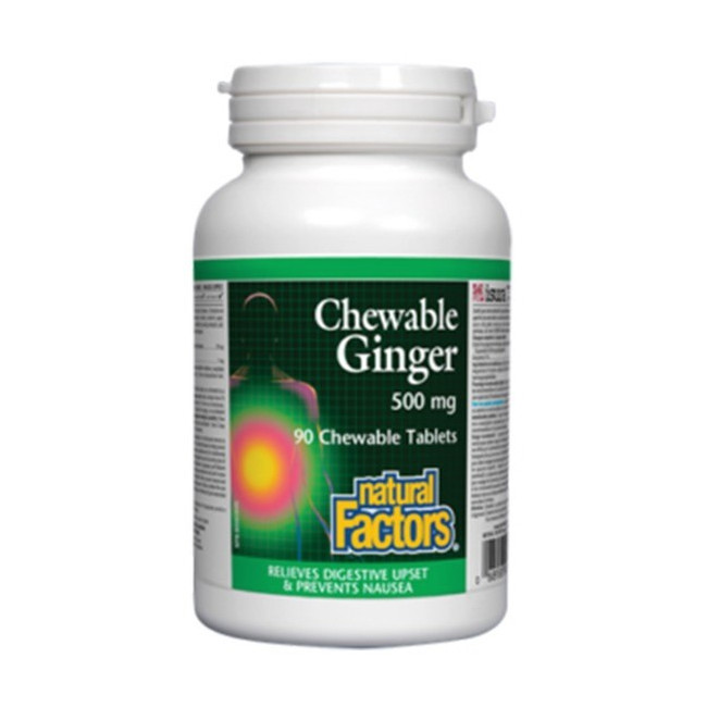 내추럴팩터스 츄어블 진저 500mg 90정 (Natural Factors Chewable Ginger)
