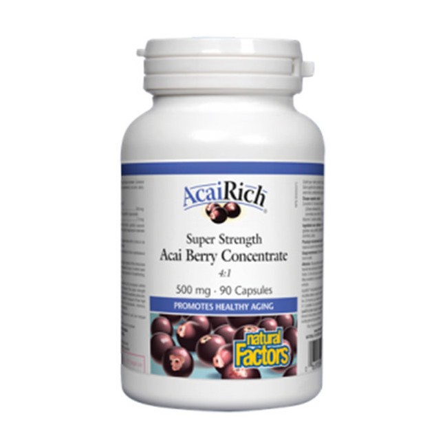내추럴팩터스 아사이리치 500mg 90정 (Natural Factors AcaiRich®)