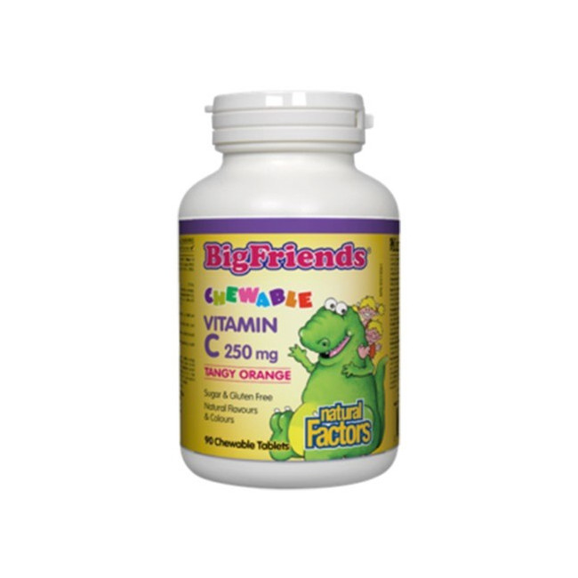내추럴팩터스 츄어블 비타민C 250mg 오렌지맛 90정 (Natural Factors Chewable Vitamin C)