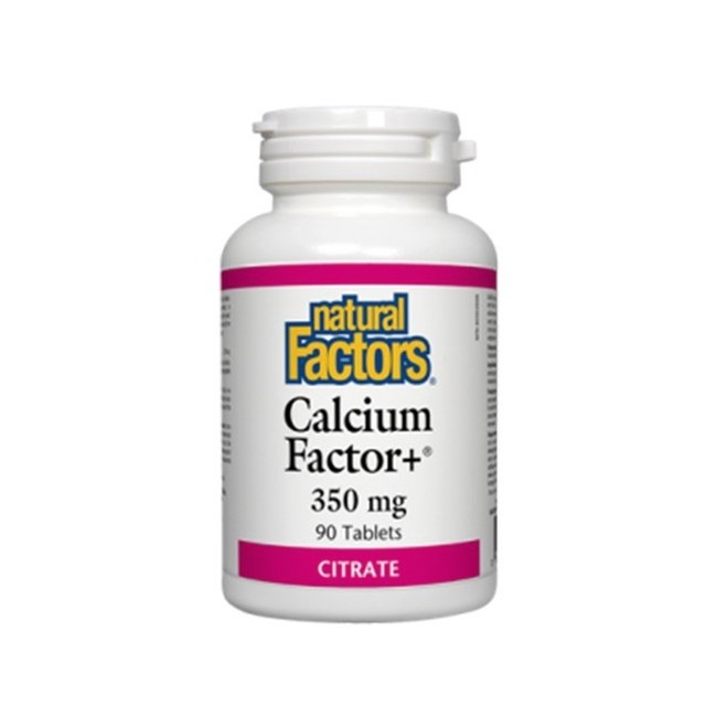 내추럴팩터스 칼슘 팩터 플러스 구연산 350mg 90정 (Natural Factors Calcium Factor+)