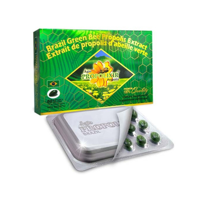 빌 폴리넥타 아지오 그린비 프로폴리스 60정 (Bill Agio Propolixir Brazil Green Bee Propolis Extract)