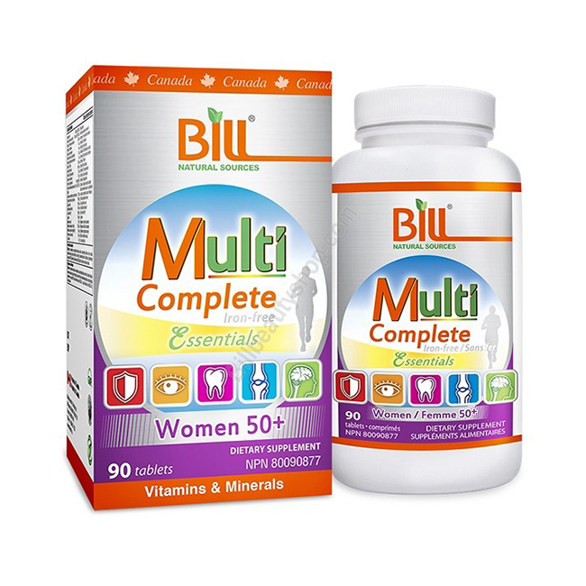 빌 50세+ 여성을 위한 멀티 컴플리트 에센셜 90정 (Bill Multi Complete Essentials For Women 50+ 90 tablets)