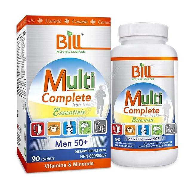 빌 50세 이상 남성을 위한 멀티 컴플리트 에센셜 90정 (Bill Multi Complete Essentials For Men 50+ 90 tablets)