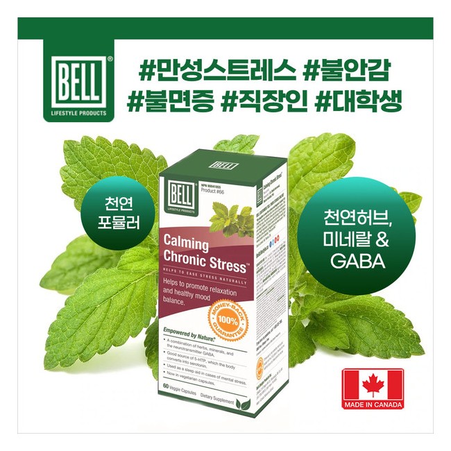 벨 카밍크로닉 계속되는 우울 스트레스 카밍 60정