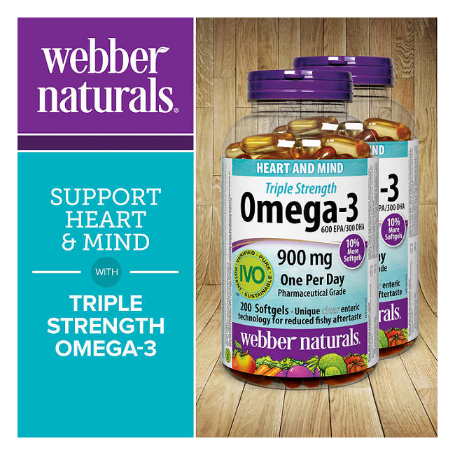 웨버 네츄럴스 3배 강력 오메가3 200정 webber naturals