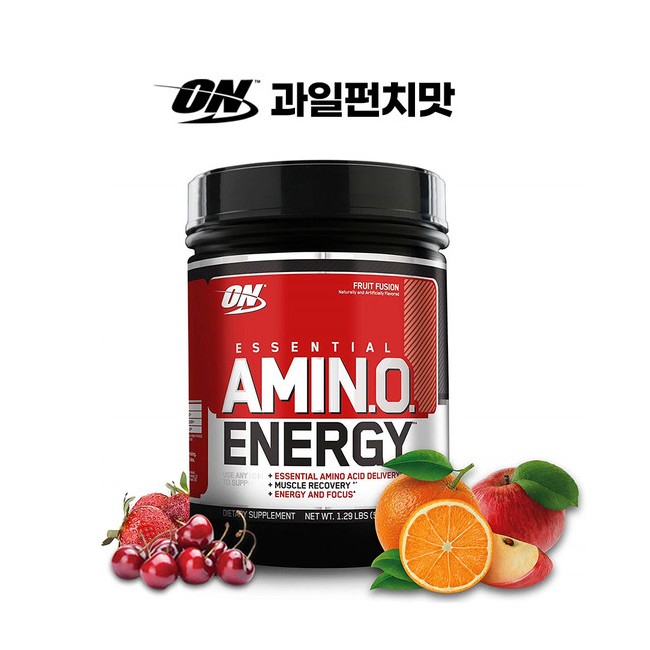 옵티멈 아미노 에너지 프리워크아웃 부스터 드링크 585g 커피대신 마시는 부스터