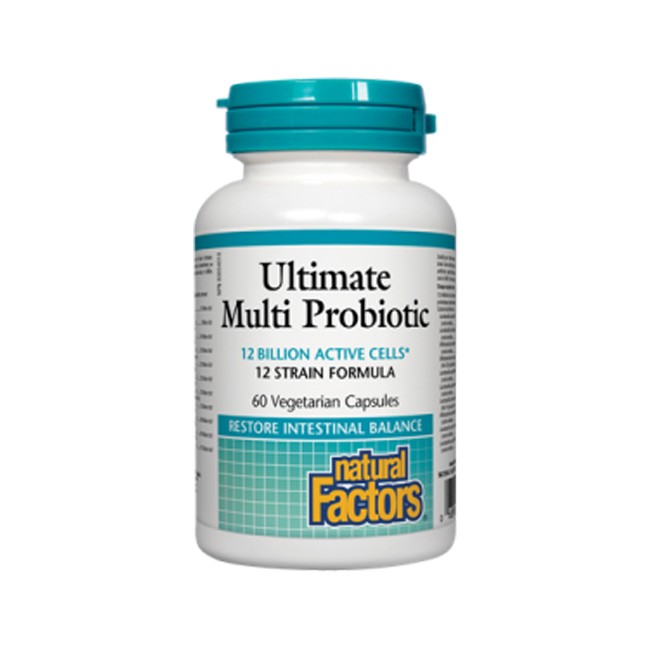 내추럴팩터스 소화건강 면역력 얼티밋 멀티 프로바이오틱 120억 활성세포 60정 (Natural Factors Ultimate Multi Probiotic)