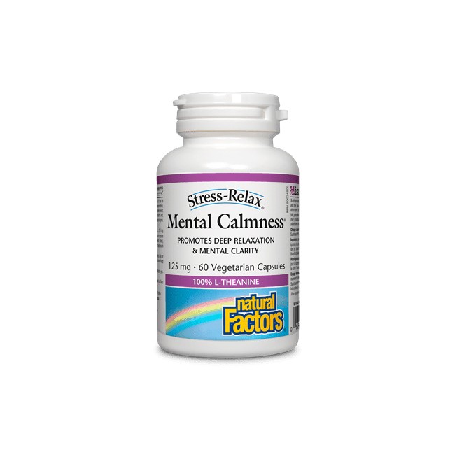 내추럴팩터스 멘탈 진정 L-테아닌 125mg 60정 (Natural Factors L-Theanine)