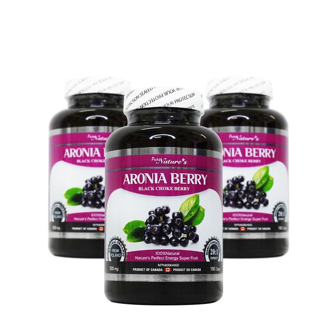 PNC 폴란드 블랙초크 아로니아20배 180정 500mg 3병(PNC Polish Aronia)