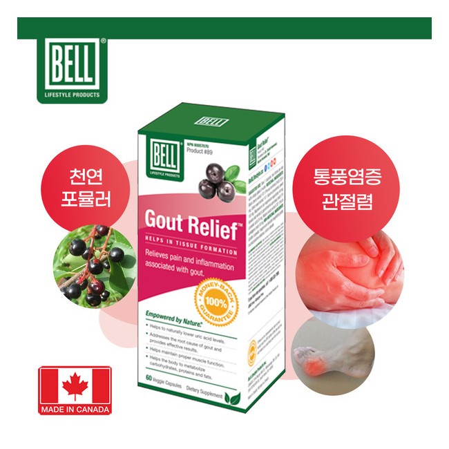 벨 BELL 고트릴리프 60정 Gout relief 조인트