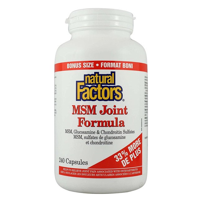 내추럴팩터스 글루코사민&MSM 240정 (Natural Factors MSM & Glucosamine Sulfate)
