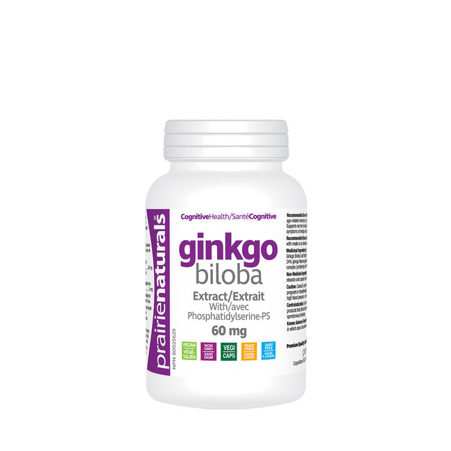 프레리내츄럴스 징코 빌로바 은행나무 잎 추출물 60mg 240캡슐