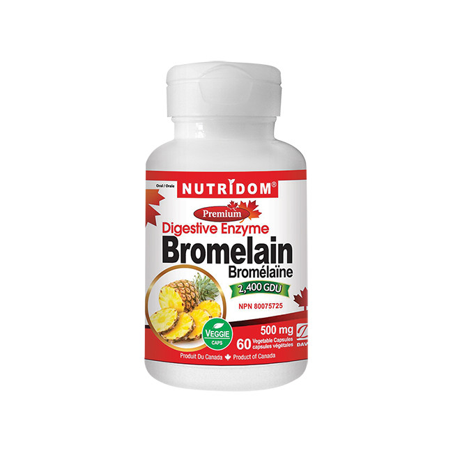 뉴트리돔  다이제스트 브로멜라인 500mg 60정 (Nutridom Bromelain 60caps)