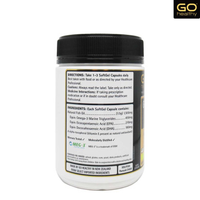 Go Healthy Fish Oil 1500 ODOURLESS 210c