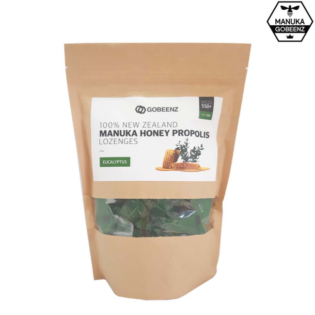 Gobeenz 100% NZ Manuka Honey MGO 550+ Propolis Lozenges(Eucalyptus) 400g