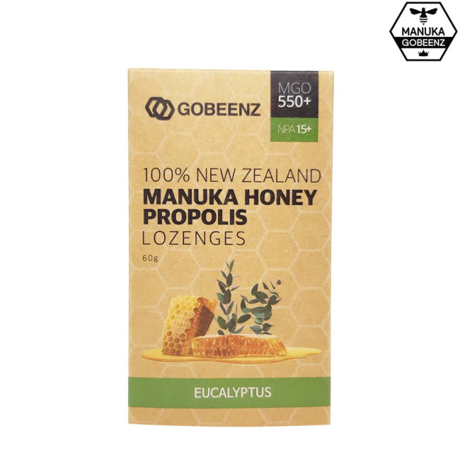 Gobeenz 100% NZ Manuka Honey MGO 550+ Propolis Lozenges(Eucalyptus) 15s