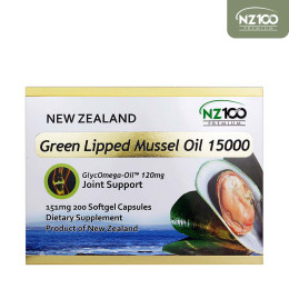 NZ100 Green Shell Mussel oil 15000 151mg 200 Caps