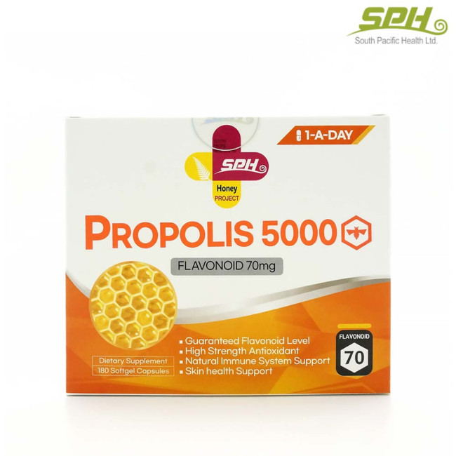 SPH 100% Pure Propolis 5,000mg(PFL70) 180 Vege-Caps