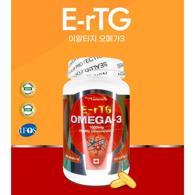 PNC 알티지 오메가3 초임계 식물성캡슐 rTG omega3 1000mg x 120캡슐 1병