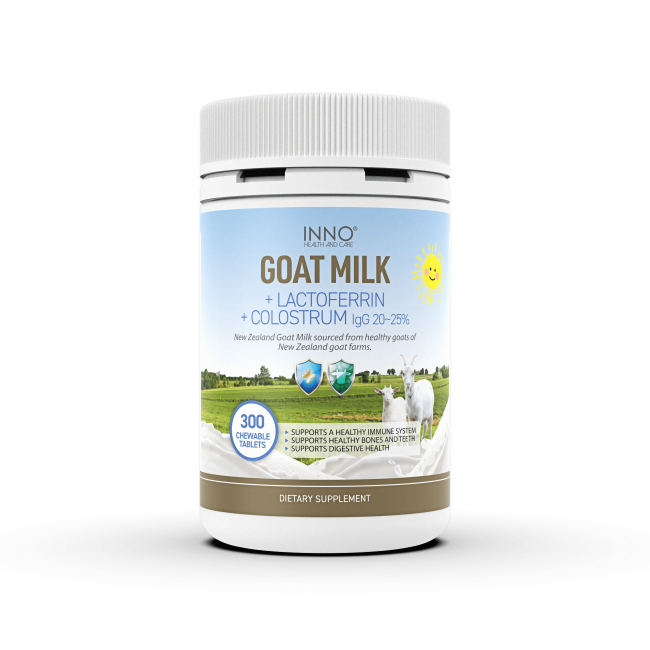 INNO HEALTH & CARE 산양유 초유 + LACTOFERRIN + 초유 300 CHEW TABS