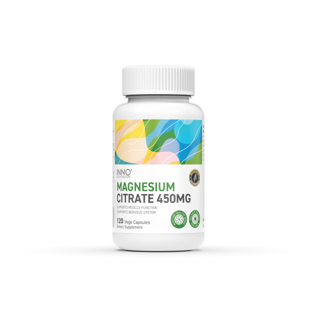 INNO HEALTH & CARE 마그네슘 CITRATE 450MG 120 VEGE CAPS