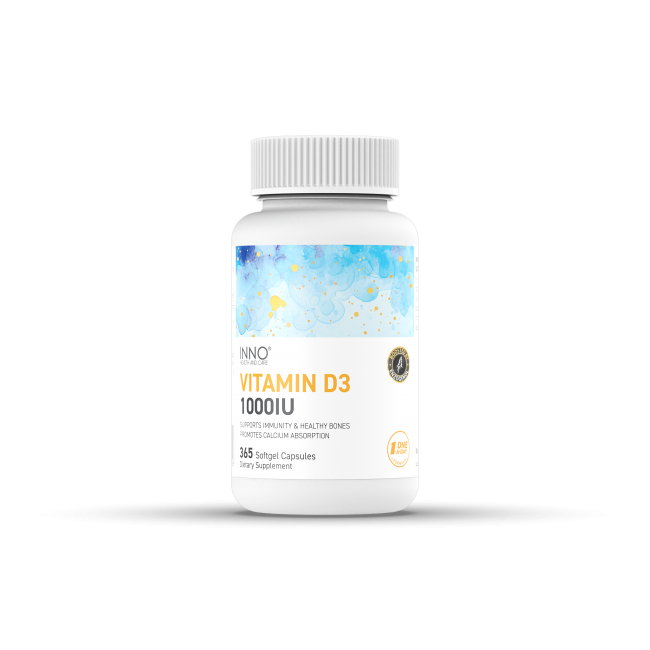 INNO HEALTH & CARE 비타민 D1000IU 365 SOFTGEL CAPS