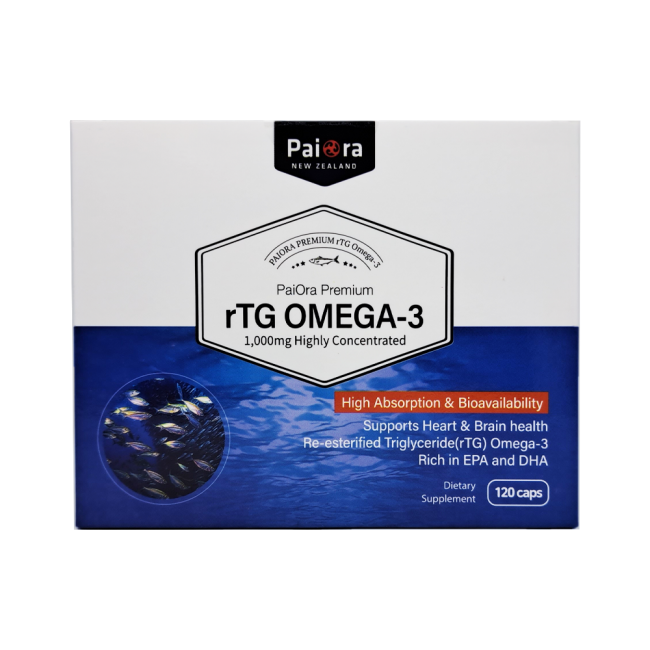 PAIORA 프리미엄 알티지 RTG 오메가3 (EPA 400+DHA 300) 120CAPS 2개 세트