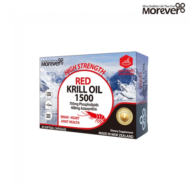MOREVER RED 크릴 오일 1500MG 30CAPS